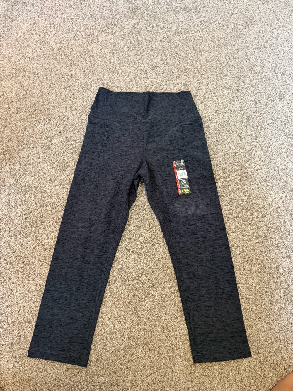 Athletic Works Black Heather High-Waisted Leggings